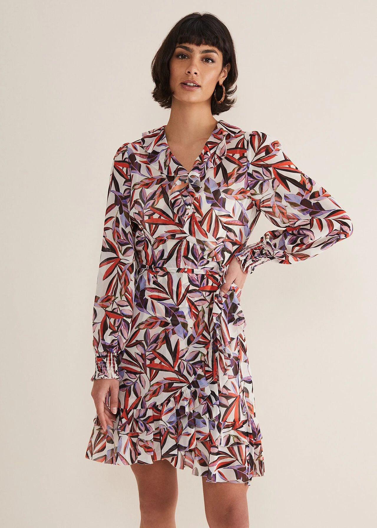 Melinda Leaf Print Mini Dress 7 Melinda Leaf Print Mini Dress – Bild 5