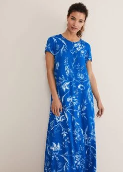Roxanna Floral T-Shirt Maxi Dress -Floral Und Chic 221634408 03 roxanna floral t shirt maxi dress