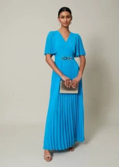 Yasmina Pleated Maxi Dress