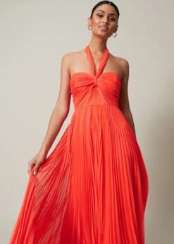 Evangeline Pleated Halterneck Maxi Dress 12 Evangeline Pleated Halterneck Maxi Dress -Floral Und Chic 221648666 03 evangeline pleated halterneck maxi dress