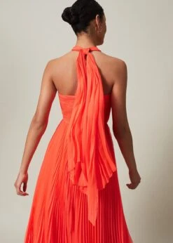 Evangeline Pleated Halterneck Maxi Dress 14 Evangeline Pleated Halterneck Maxi Dress -Floral Und Chic 221648666 05 evangeline pleated halterneck maxi dress