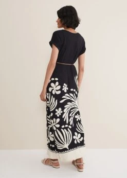 Jeanne Placement Print Jersey Maxi Dress -Floral Und Chic 221649175 02 jeanne placement print jersey maxi dress