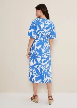 Sienna Cotton Two Colour Midi Dress -Floral Und Chic 221659284 02 sienna cotton two colour midi dress