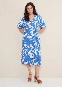 Sienna Cotton Two Colour Midi Dress -Floral Und Chic 221659284 03 sienna cotton two colour midi dress