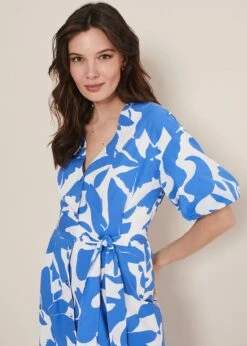 Sienna Cotton Two Colour Midi Dress -Floral Und Chic 221659284 05 sienna cotton two colour midi dress