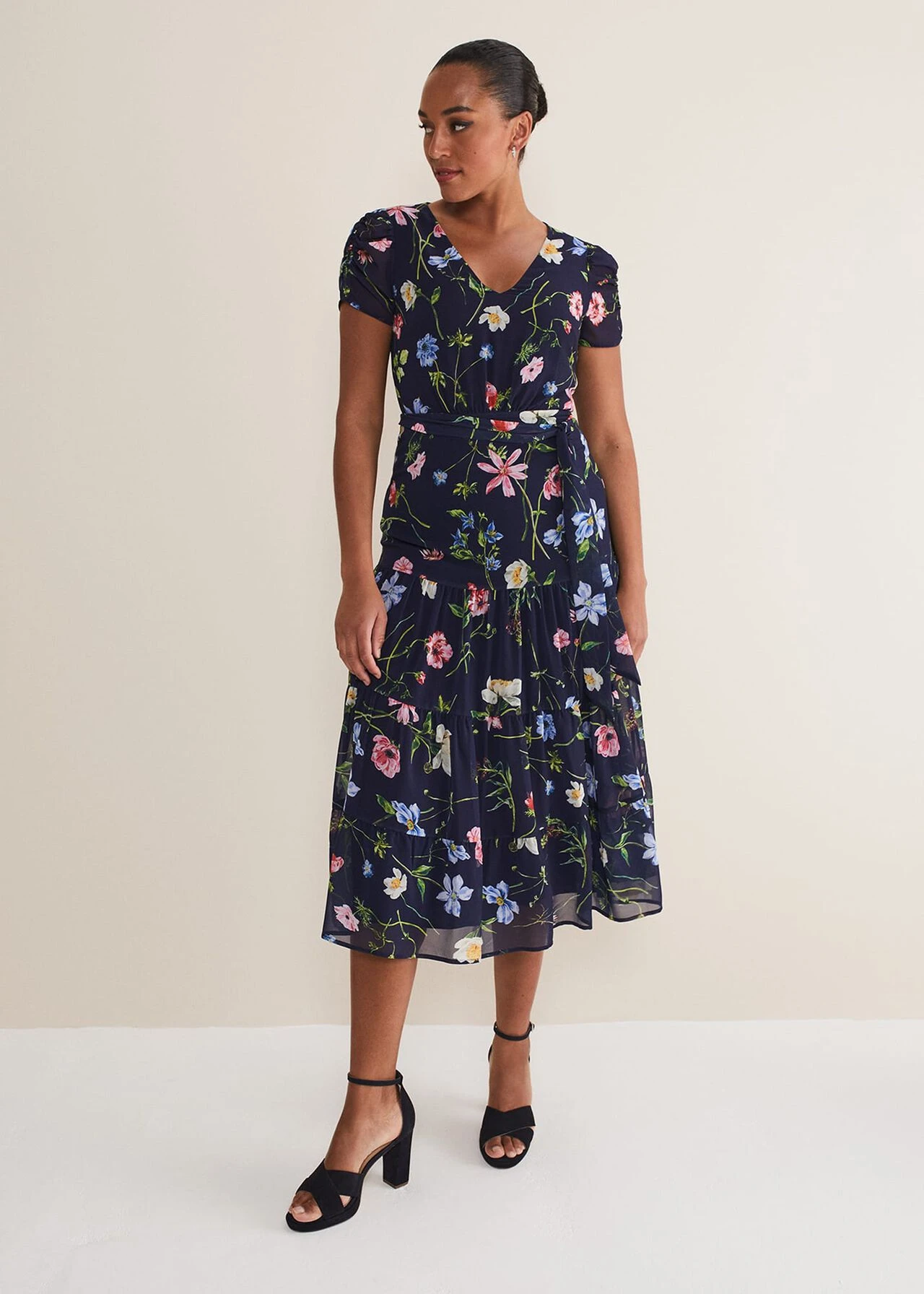 Lola Floral Tiered Midi Dress 3 Lola Floral Tiered Midi Dress
