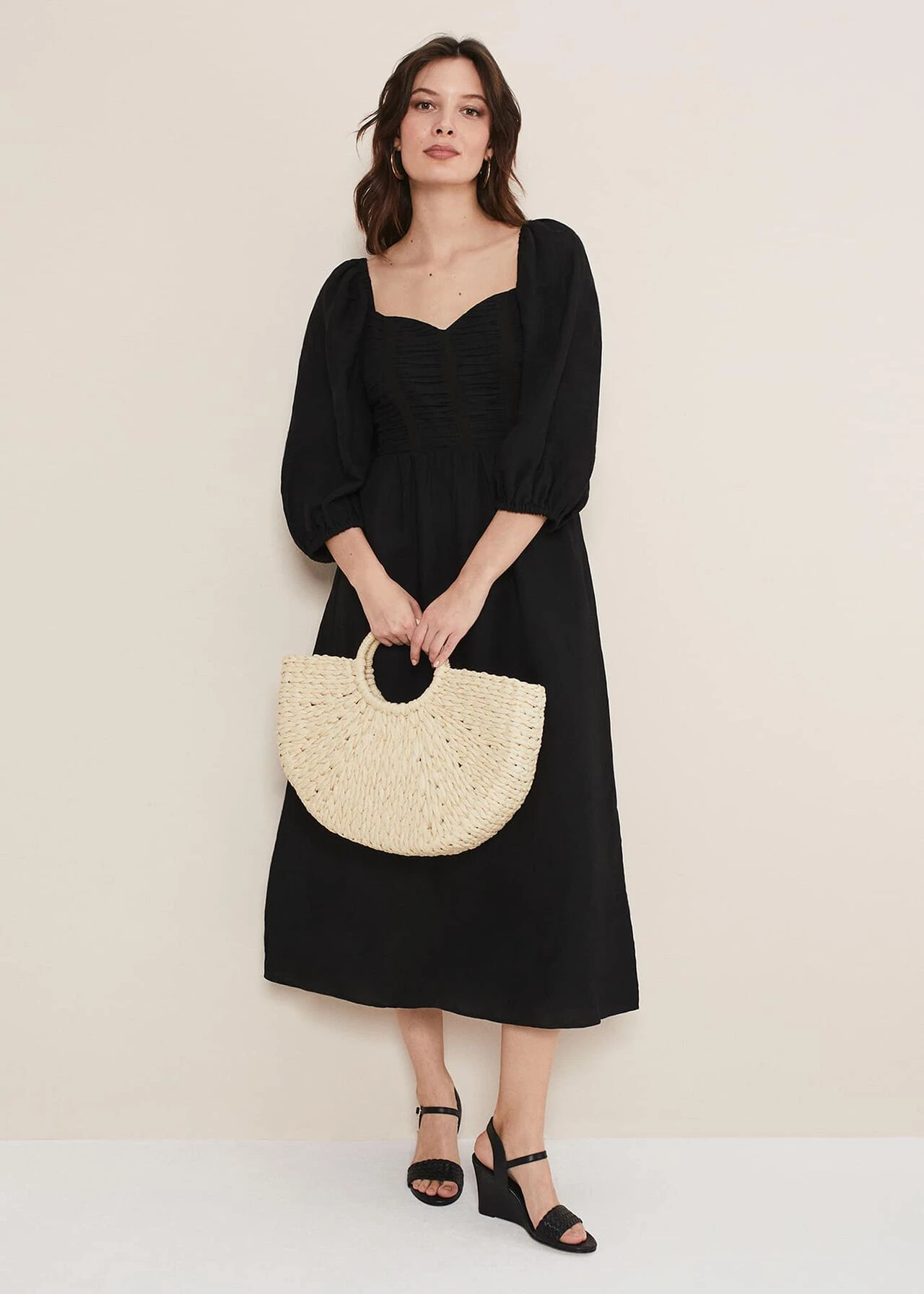 Shola Linen Ruched Bodice Dress 3 Shola Linen Ruched Bodice Dress