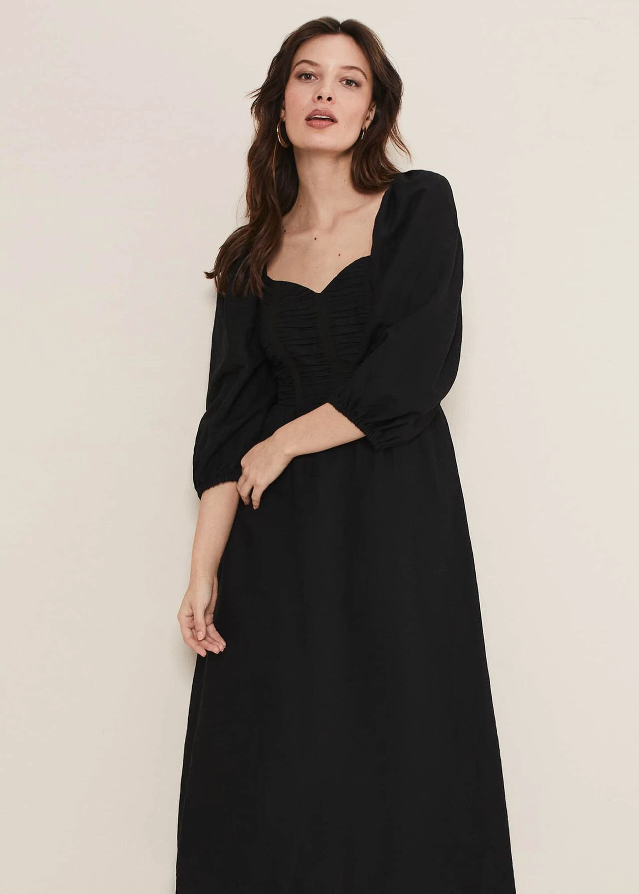 Shola Linen Ruched Bodice Dress 5 Shola Linen Ruched Bodice Dress – Bild 3