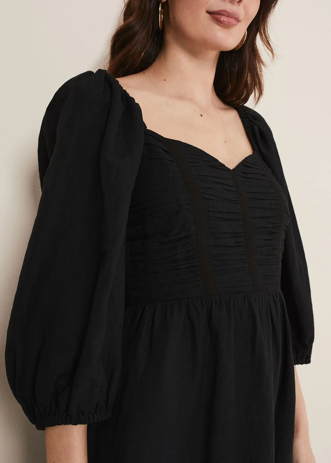 Shola Linen Ruched Bodice Dress 6 Shola Linen Ruched Bodice Dress – Bild 4