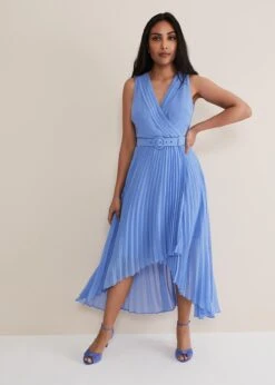 Petite Brianna Pleated Midaxi Dress