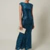 Haven Blue Sequin Maxi Dress -Floral Und Chic 221688857 01 haven blue sequin maxi dress