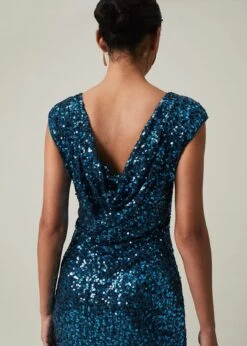 Haven Blue Sequin Maxi Dress -Floral Und Chic 221688857 06 haven blue sequin maxi dress