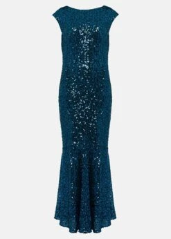 Haven Blue Sequin Maxi Dress -Floral Und Chic 221688857 99 haven blue sequin maxi dress