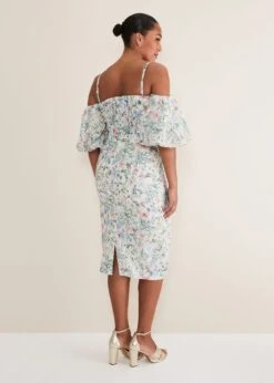 Stevie Floral Bodycon Midi Dress -Floral Und Chic 221690931 02 stevie floral bodycon midi dress