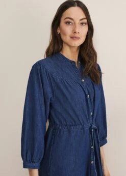 Talulla Tiered Denim Dress -Floral Und Chic 221700353 04 talulla tiered denim dress