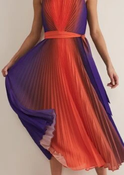 Simara Ombre Pleated Midi Dress -Floral Und Chic 221705172 05 simara ombre pleated midi dress