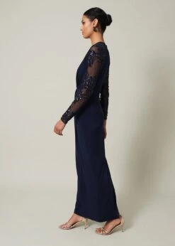 Layton Sequin Jersey Maxi Dress -Floral Und Chic 221708351 05 layton sequin jersey maxi dress