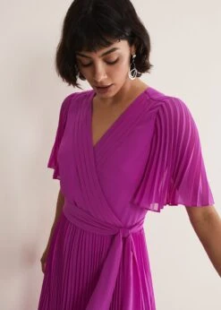 Kendall Pleated Midi Dress -Floral Und Chic 221713436 05 kendall pleated midi dress