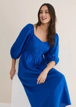 Celila Linen Midi Dress -Floral Und Chic 221753408 05 celila linen midi dress