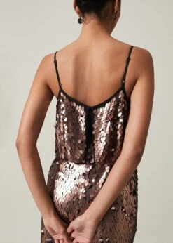 Myka Bronze Sequin Tiered Dress -Floral Und Chic 221777070 06 myka bronze sequin tiered dress