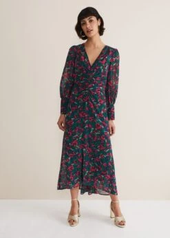 Floral Und Chic 33 Hyacinth Floral Midi Dress