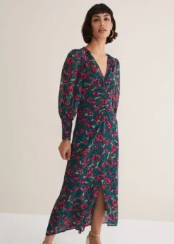 Hyacinth Floral Midi Dress -Floral Und Chic 221781000 03 hyacinth floral midi dress