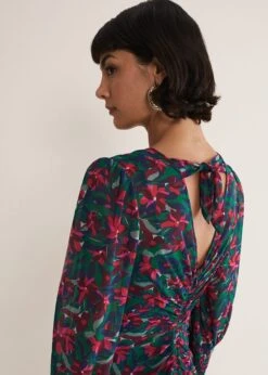 Hyacinth Floral Midi Dress -Floral Und Chic 221781000 05 hyacinth floral midi dress