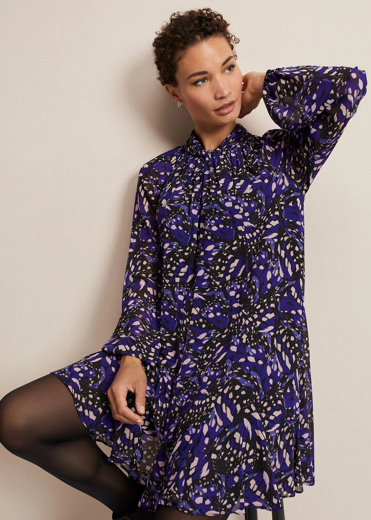 Aleka Abstract Swing Mini Dress 3 Aleka Abstract Swing Mini Dress