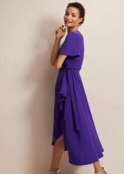 Julissa Ruffle Wrap Midi Dress -Floral Und Chic 221805600 05 julissa ruffle wrap midi dress