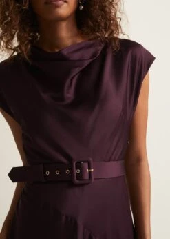 Sabrianna Burgundy Satin Midi Dress -Floral Und Chic 221820258 04 sabrianna burgundy satin midi dress