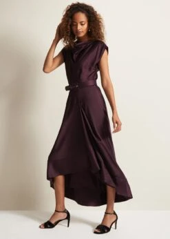 Sabrianna Burgundy Satin Midi Dress -Floral Und Chic 221820258 06 sabrianna burgundy satin midi dress