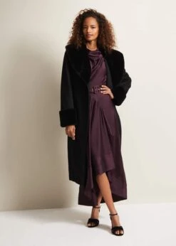 Sabrianna Burgundy Satin Midi Dress -Floral Und Chic 221820258 07 sabrianna burgundy satin midi dress