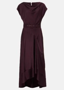 Sabrianna Burgundy Satin Midi Dress -Floral Und Chic 221820258 99 sabrianna burgundy satin midi dress