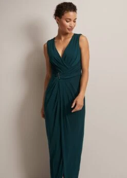 Christabel Dark Green Maxi Dress -Floral Und Chic 221835450 03 christabel dark green maxi dress