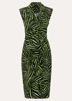 Trinny Zebra Print Trench Midi Dress -Floral Und Chic 221878693 99 trinny zebra print trench midi dress