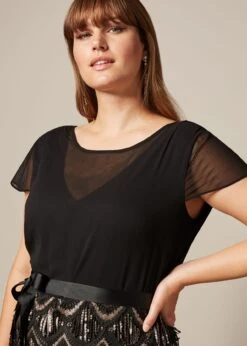 Hazel Sequin Maxi Dress -Floral Und Chic 230583050 04 hazel sequin maxi dress