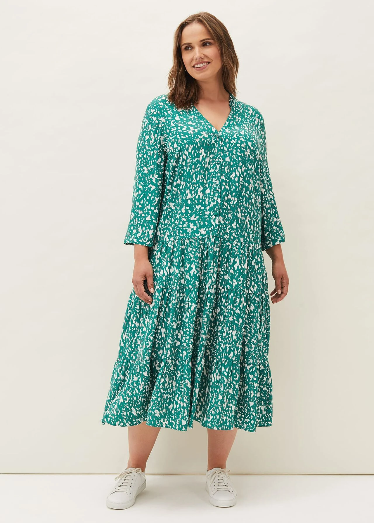 Penele Abstract Print Midi Dress 5 Penele Abstract Print Midi Dress – Bild 3