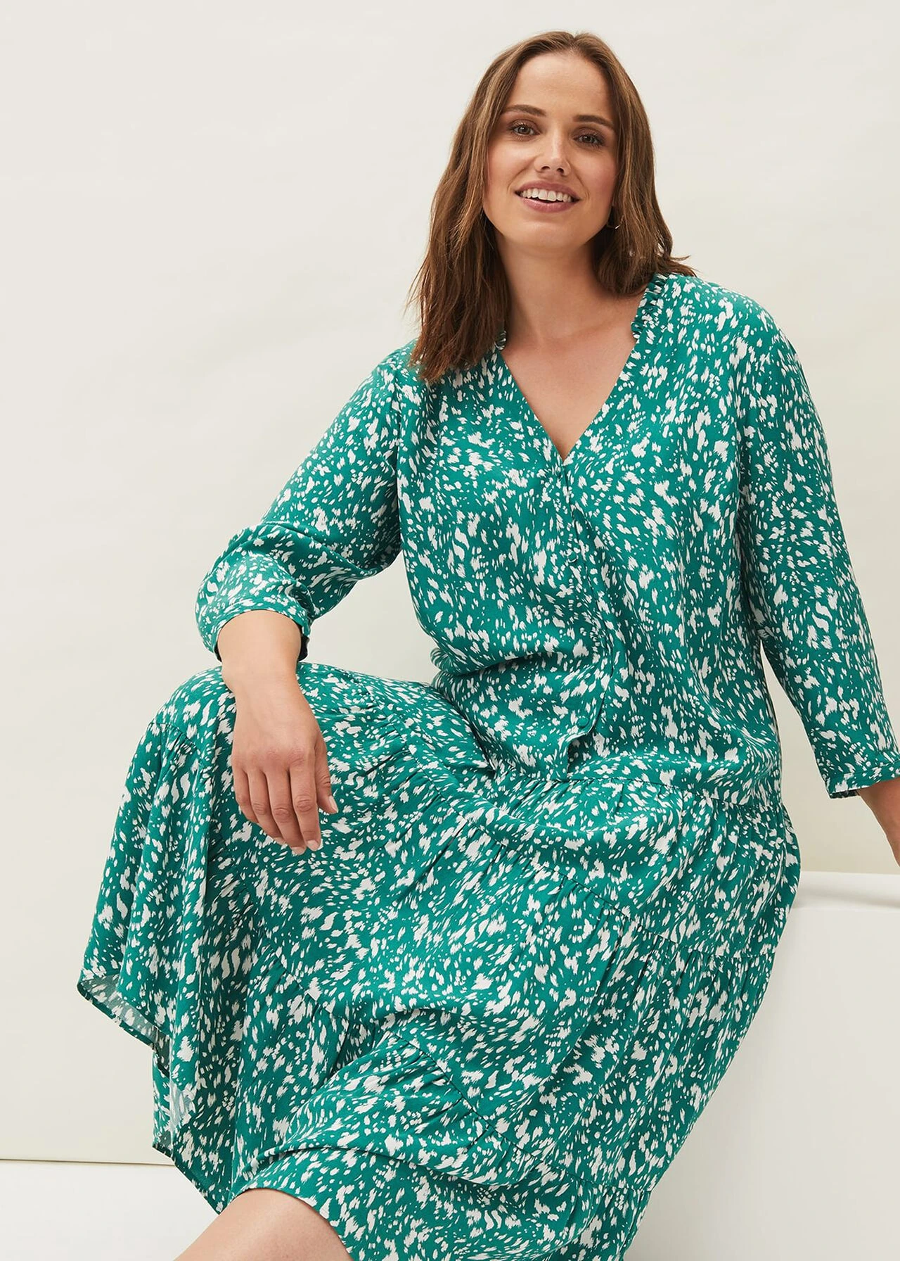 Penele Abstract Print Midi Dress 7 Penele Abstract Print Midi Dress – Bild 5