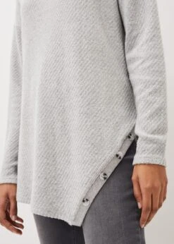 Nico Asymmetric Textured Jersey Top -Floral Und Chic 303154150 05 nico asymmetric textured jersey top