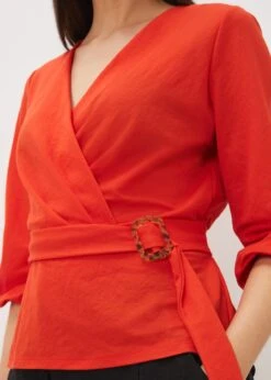 Brigitte Wrap Buckle Top -Floral Und Chic 303225656 05 brigitte wrap buckle top