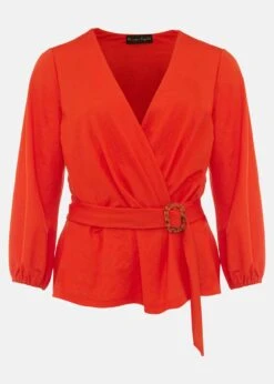 Brigitte Wrap Buckle Top -Floral Und Chic 303225656 99 brigitte wrap buckle top