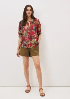 Antonia Tropical Print Top -Floral Und Chic 303250694 03 antonia tropical print top