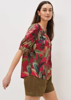 Antonia Tropical Print Top -Floral Und Chic 303250694 05 antonia tropical print top