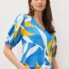 Izzey Leaf Print Top -Floral Und Chic 303251000 01 izzey leaf print top