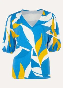 Izzey Leaf Print Top -Floral Und Chic 303251000 99 izzey leaf print top