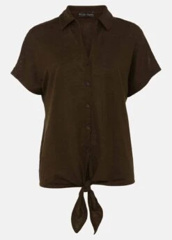 Tracey Tie Hem Shirt -Floral Und Chic 303255507 99 tracey tie hem shirt