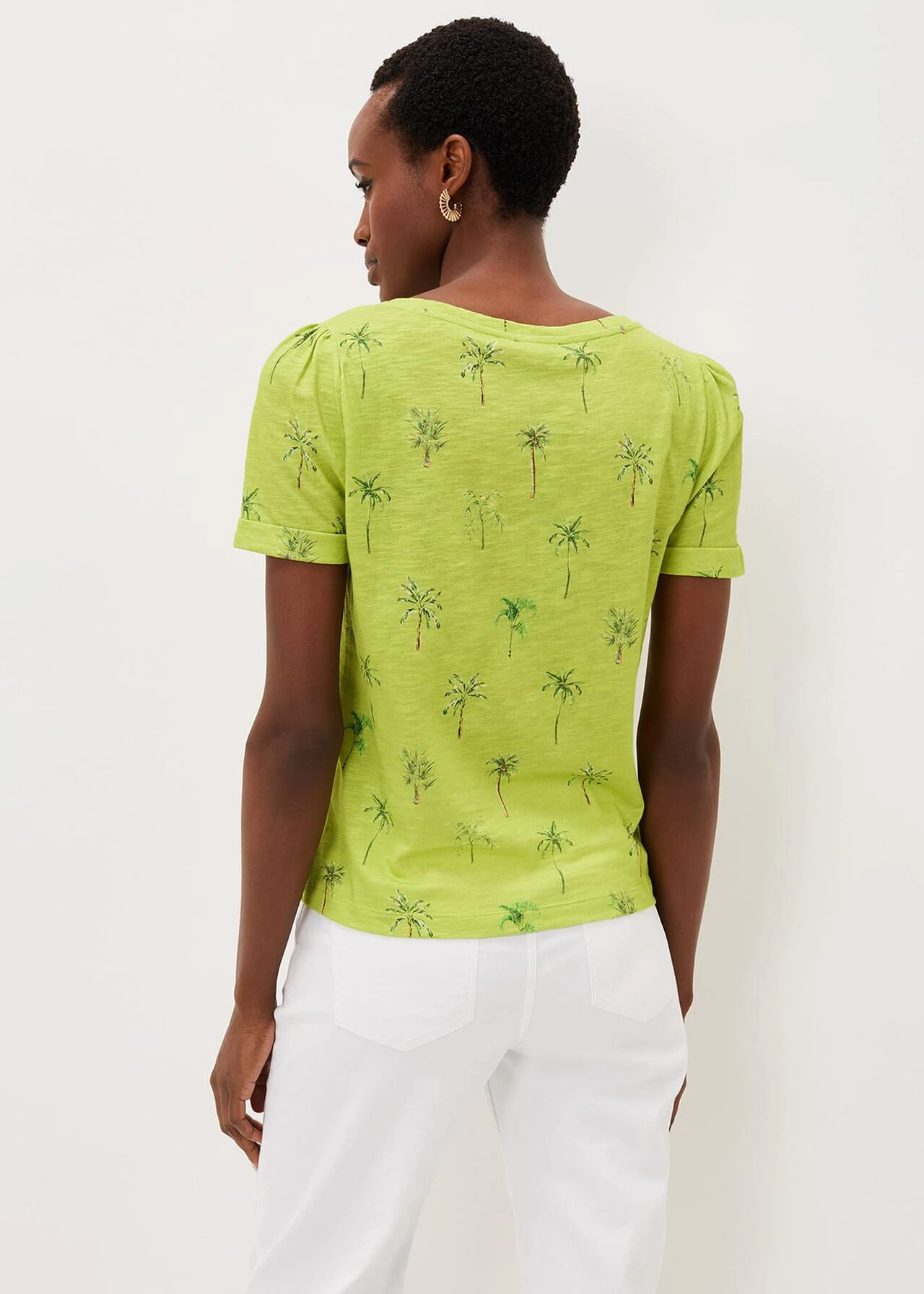 Violeta Cotton Palm Print Top 4 Violeta Cotton Palm Print Top – Bild 2