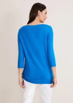 Jazmin Ruched Side Top -Floral Und Chic 303337378 02 jazmin ruched side top