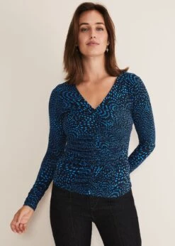 Pinna Ruched Top -Floral Und Chic 303353774 04 pinna ruched top