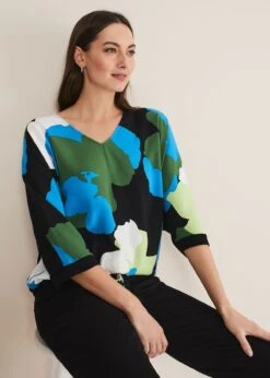 Posey Woven Front Top -Floral Und Chic 303382000 04 posey woven front top